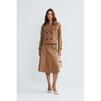 Valmenti Kadın Bej Hakiki Deri Ceket Valmenti Kadın Bej Hakiki Deri Ceket