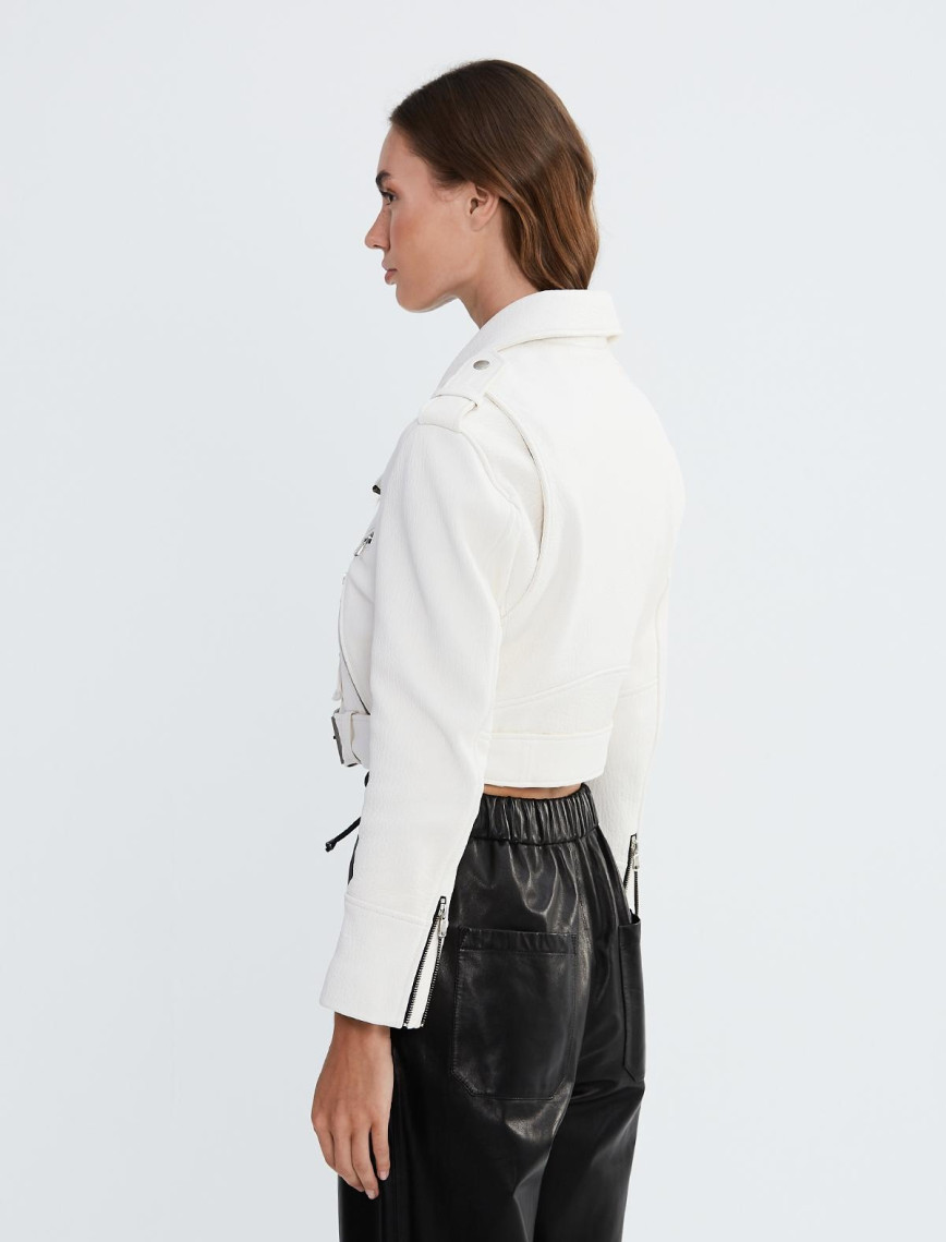 Valmenti Kadın Beyaz Hakiki Deri Deri Mont Valmenti Kadın Beyaz Hakiki Deri Deri Mont