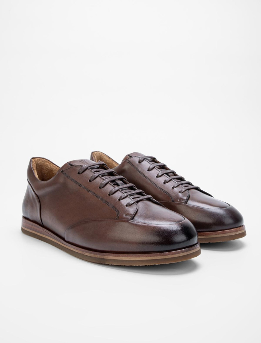 Valmenti Erkek Taba Hakiki Deri Casual Ayakkabı