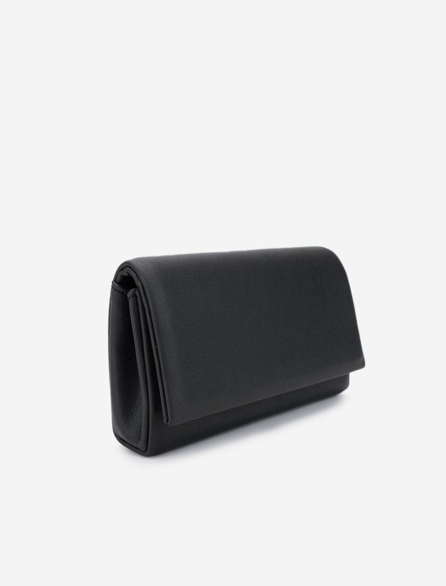 Valmenti Kadın Vegan Siyah Deri Abiye Çanta