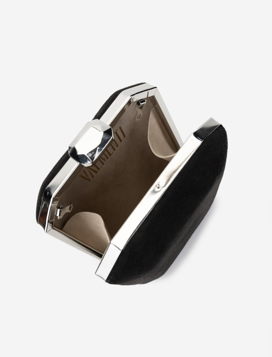 Valmenti Kadın Vegan Siyah Süet Abiye Çanta Valmenti Kadın Vegan Siyah Süet Abiye Çanta