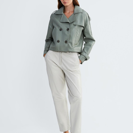 Valmenti Kadın Bakır Hakiki Deri Ceket