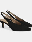 Siyah Kadın Süet Slingback Topuklu Ayakkabı Siyah Kadın Süet Slingback Topuklu Ayakkabı