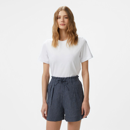 Nautica Kadın Beyaz Regular Fit Kısa Kollu T-Shirt