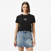Calvin Klein Monologo Baby Kadın Siyah T-Shirt Calvin Klein Monologo Baby Kadın Siyah T-Shirt
