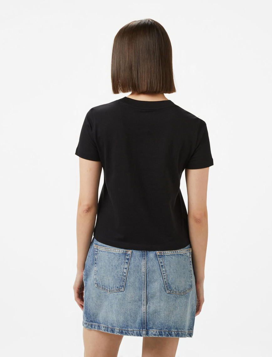 Calvin Klein Monologo Baby Kadın Siyah T-Shirt Calvin Klein Monologo Baby Kadın Siyah T-Shirt