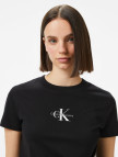Calvin Klein Monologo Baby Kadın Siyah T-Shirt Calvin Klein Monologo Baby Kadın Siyah T-Shirt