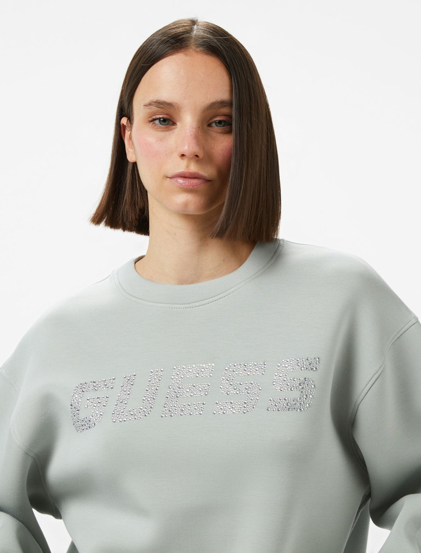 Guess Cecilia Eco Soft Tech Scuba 340 Kadın Yeşil Sweatshirt Guess Cecilia Eco Soft Tech Scuba 340 Kadın Yeşil Sweatshirt