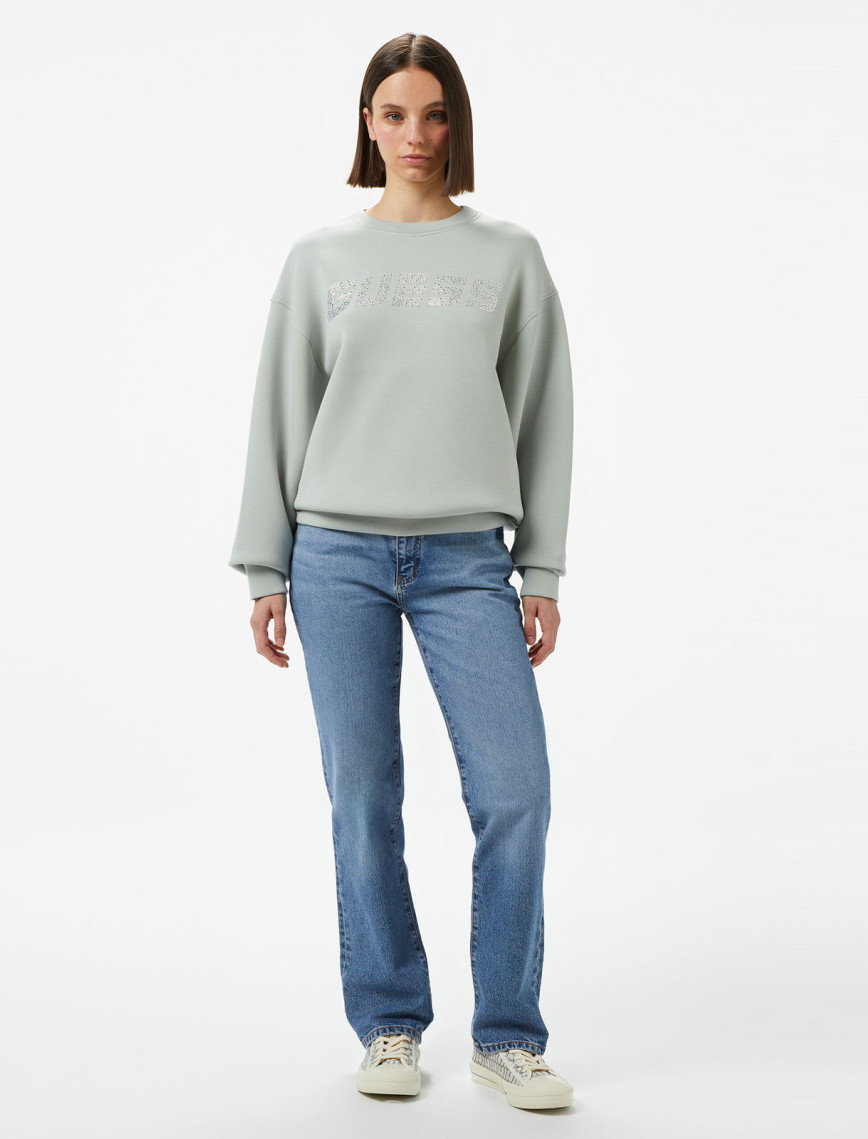 Guess Cecilia Eco Soft Tech Scuba 340 Kadın Yeşil Sweatshirt Guess Cecilia Eco Soft Tech Scuba 340 Kadın Yeşil Sweatshirt