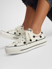Converse Chuck Taylor All Star Lift Polka Dots Kadın Krem Rengi Platform Sneaker Converse Chuck Taylor All Star Lift Polka Dots Kadın Krem Rengi Platform Sneaker