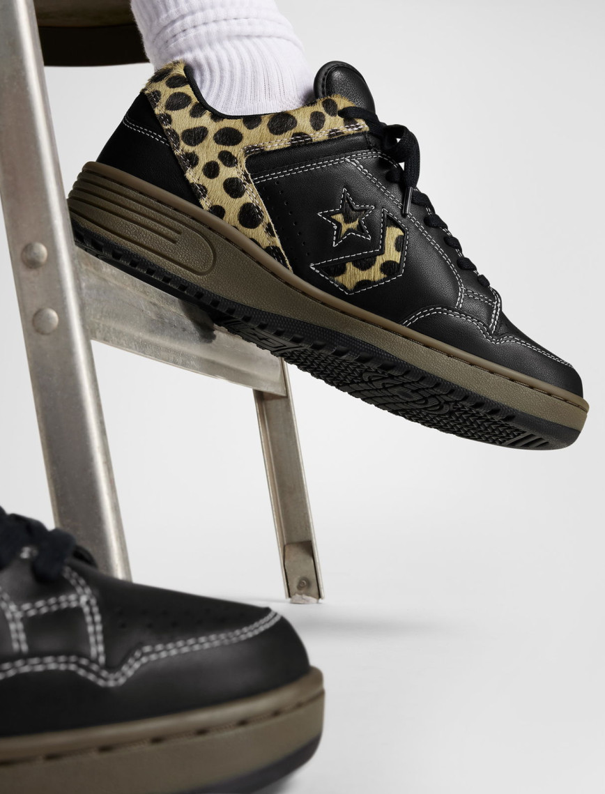 Converse Weapon Pony Hair Unisex Siyah Deri Sneaker Converse Weapon Pony Hair Unisex Siyah Deri Sneaker