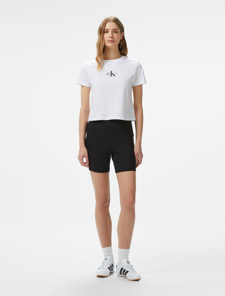 Calvin Klein Monologo Baby Kadın Beyaz T-Shirt Calvin Klein Monologo Baby Kadın Beyaz T-Shirt