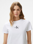 Calvin Klein Monologo Baby Kadın Beyaz T-Shirt Calvin Klein Monologo Baby Kadın Beyaz T-Shirt