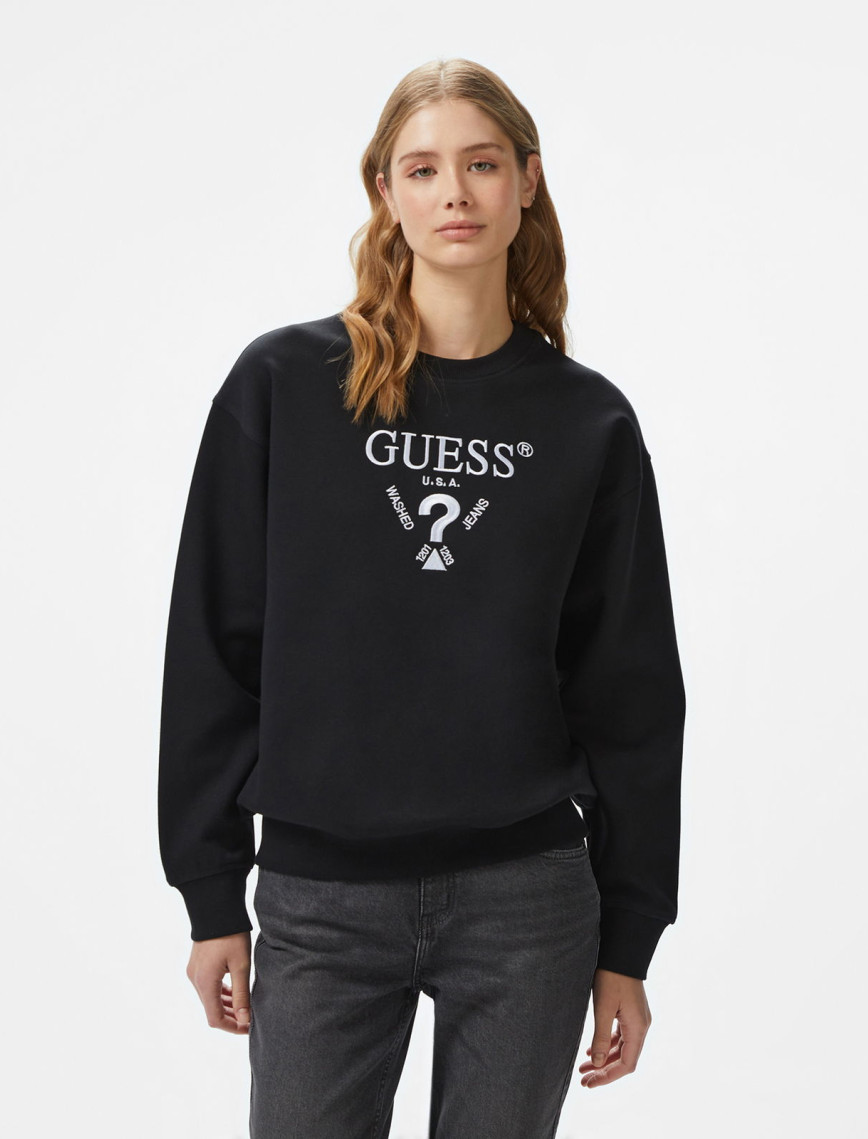 Guess Roberta Recy Poly Cotton Fleece Kadın Krem Sweatshirt Guess Roberta Recy Poly Cotton Fleece Kadın Krem Sweatshirt
