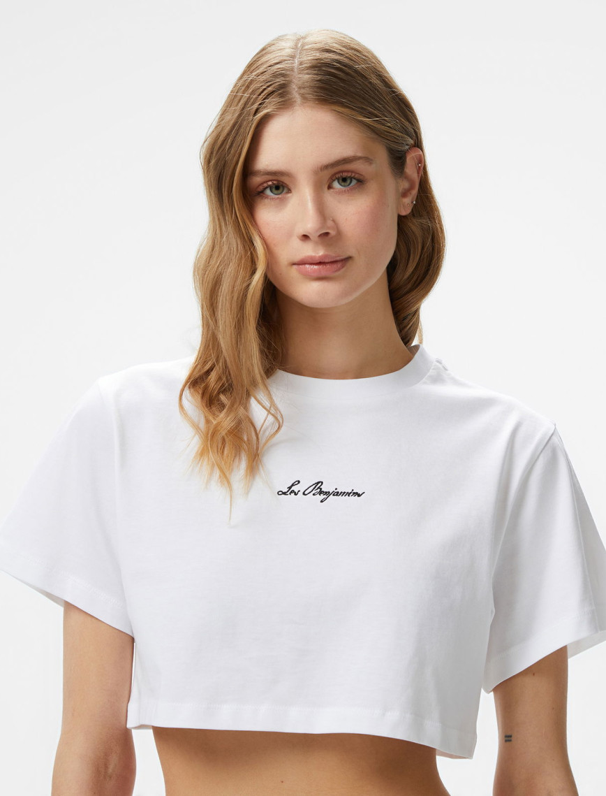 Les Benjamins 026 Kadın Beyaz T-Shirt Les Benjamins 026 Kadın Beyaz T-Shirt