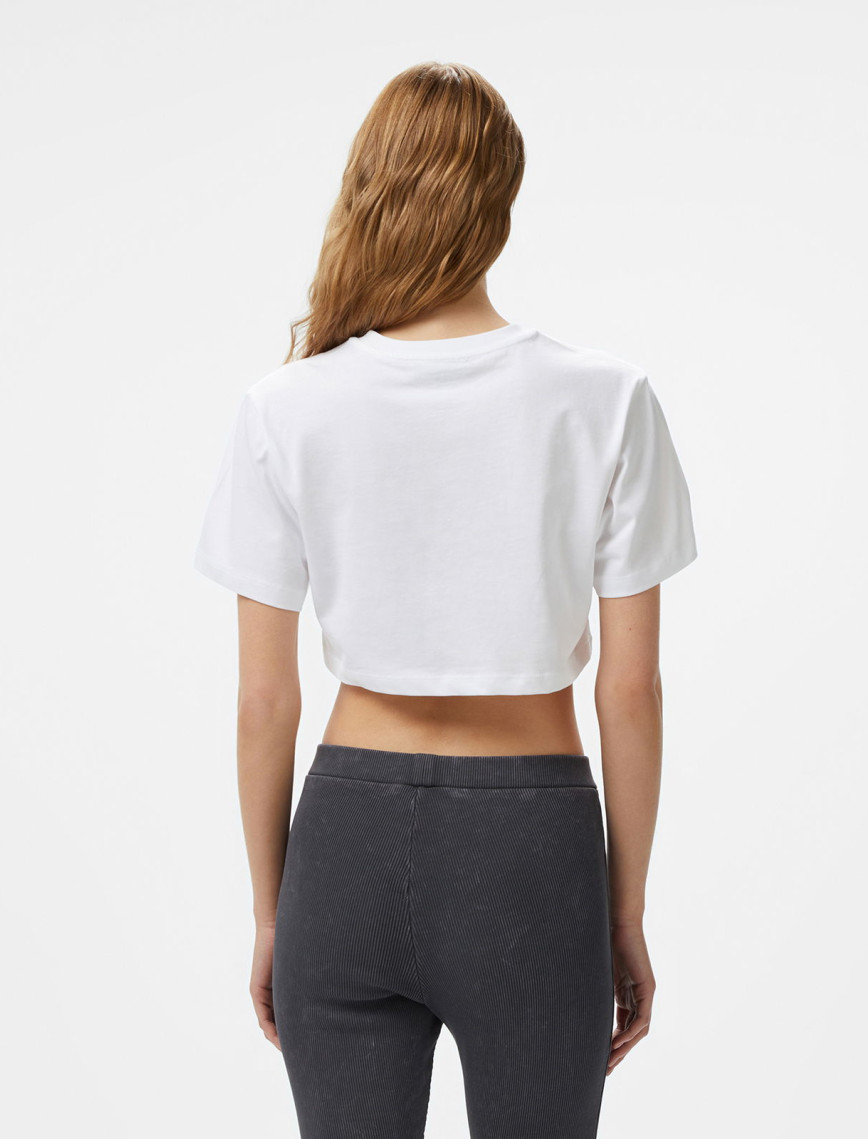 Les Benjamins Crop 016 Kadın Beyaz T-Shirt Les Benjamins Crop 016 Kadın Beyaz T-Shirt