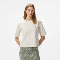 Guess Colette Boxy Mid Organic Stream 180 Kadın Krem T-Shirt Guess Colette Boxy Mid Organic Stream 180 Kadın Krem T-Shirt