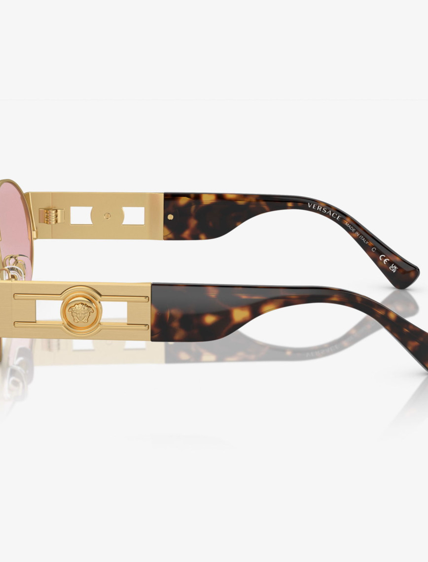 Versace VE2264 Unisex Altın Rengi Güneş Gözlüğü Versace VE2264 Unisex Altın Rengi Güneş Gözlüğü