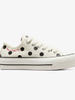 Converse Chuck Taylor All Star Lift Polka Dots Kadın Krem Rengi Platform Sneaker Converse Chuck Taylor All Star Lift Polka Dots Kadın Krem Rengi Platform Sneaker