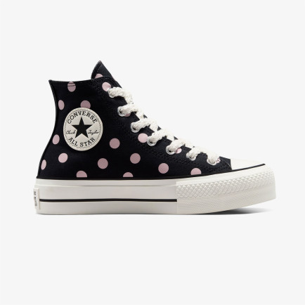 Converse Chuck Taylor All Star Lift Polka Dots Kadın Siyah Platform Sneaker Converse Chuck Taylor All Star Lift Polka Dots Kadın Siyah Platform Sneaker