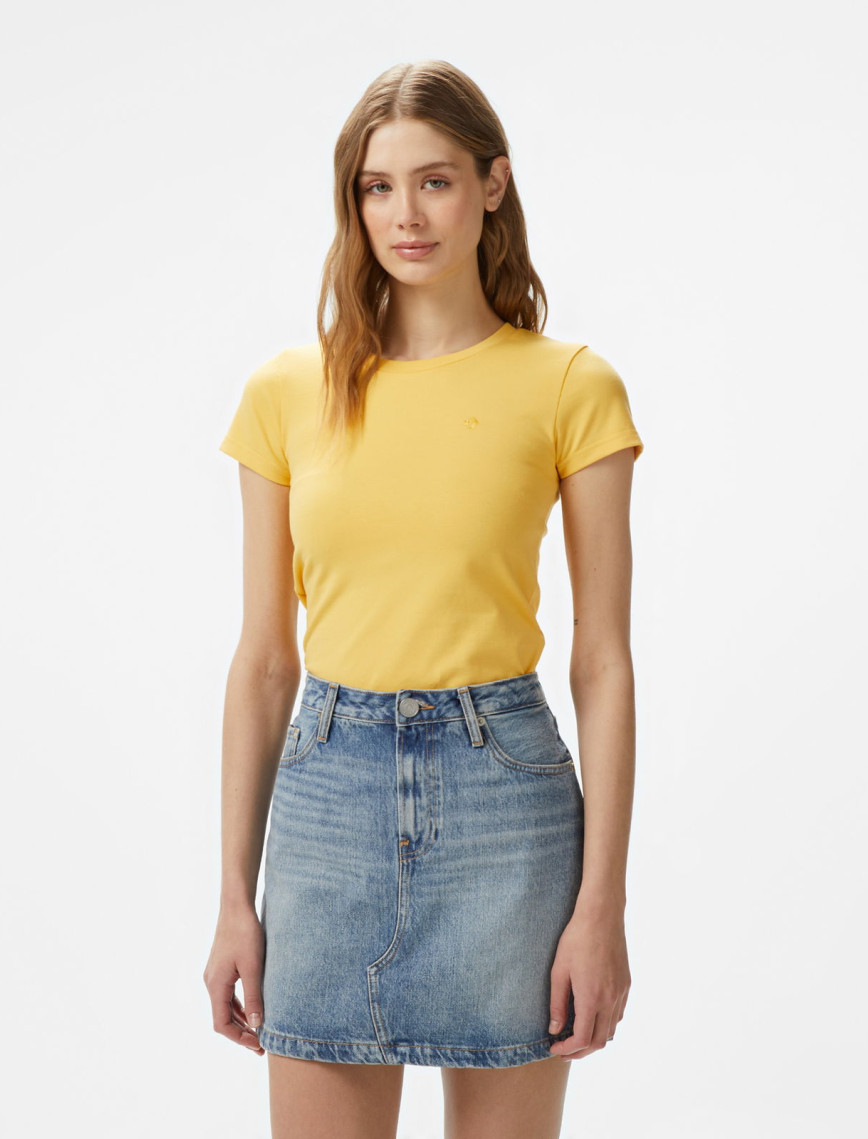 Converse Slim Fit Kadın Pembe T-Shirt Converse Slim Fit Kadın Pembe T-Shirt