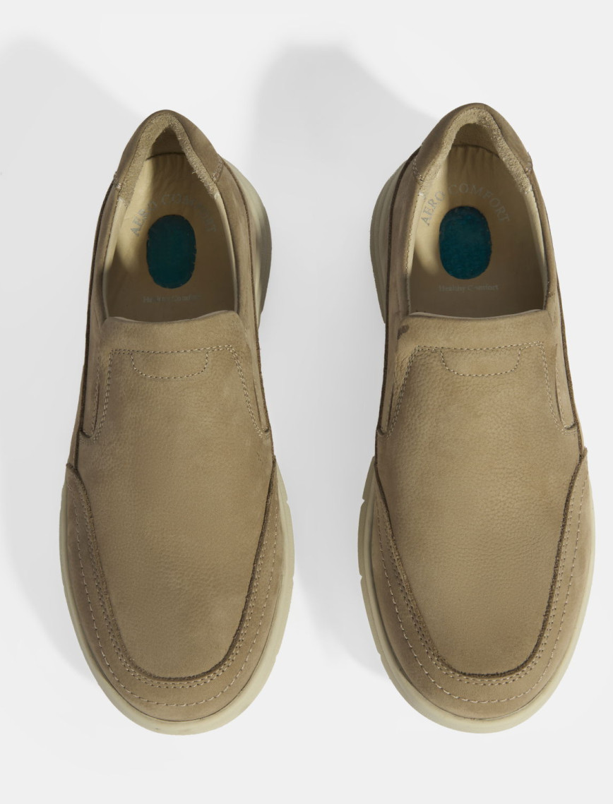 Erkek Vizon Slip-On Nubuk Deri DesaComfort Günlük Ayakkabı Erkek Vizon Slip-On Nubuk Deri DesaComfort Günlük Ayakkabı