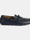 Erkek Siyah Bağcık Detaylı Slip-On Deri Loafer Erkek Siyah Bağcık Detaylı Slip-On Deri Loafer
