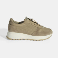 Kadın Vizon Bağcıklı Deri Detaylı Spor Ayakkabı Kadın Vizon Bağcıklı Deri Detaylı Spor Ayakkabı