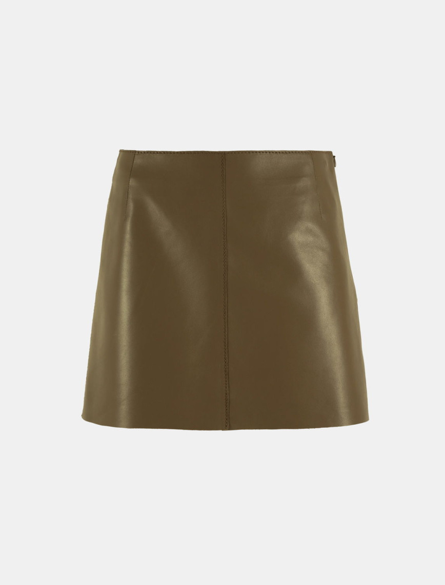 Limited Edition Kadın Kahve Kısa Deri Etek Limited Edition Kadın Kahve Kısa Deri Etek