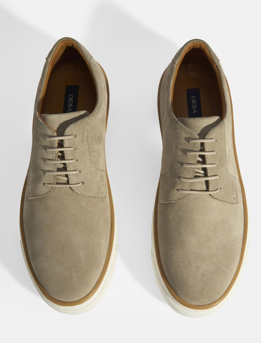 Bej Erkek Bağcıklı Süet Günlük Ayakkabı Bej Erkek Bağcıklı Süet Günlük Ayakkabı