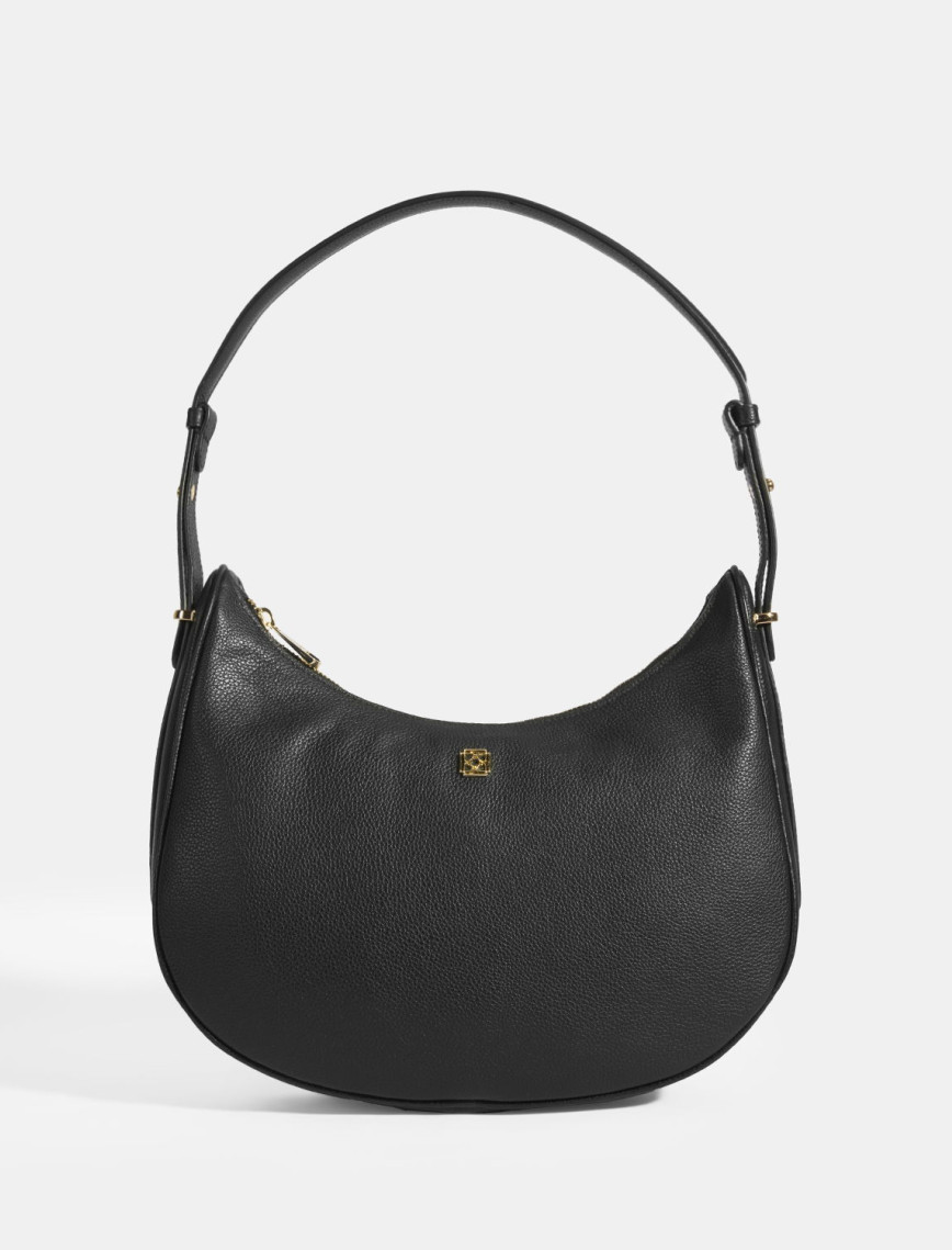 Kadın Siyah Deri Omuz Çantası Kadın Siyah Deri Omuz Çantası