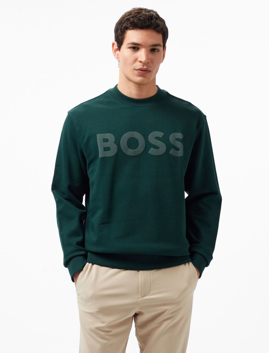 Boss Erkek Koyu Mavi Sweatshirt Boss Erkek Koyu Mavi Sweatshirt