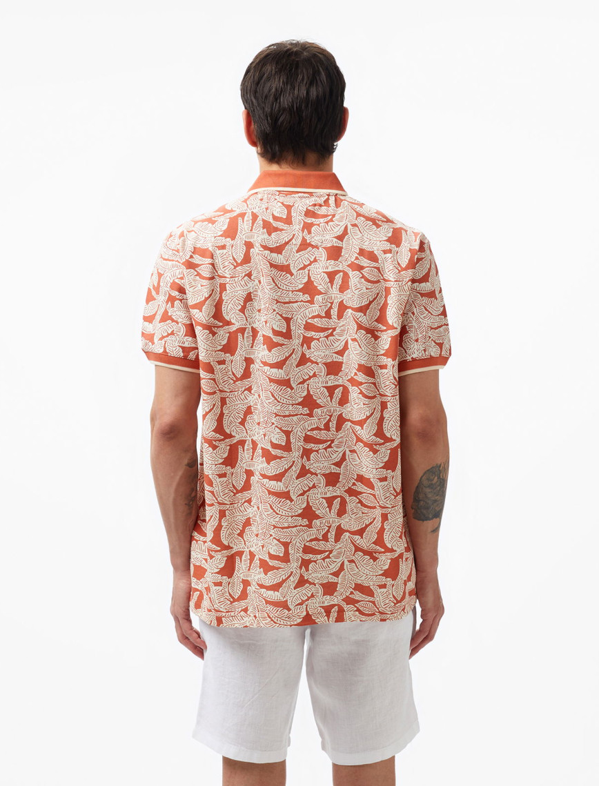 Nautica Erkek Turuncu Classic Fit Kısa Kollu Baskılı Polo Nautica Erkek Turuncu Classic Fit Kısa Kollu Baskılı Polo