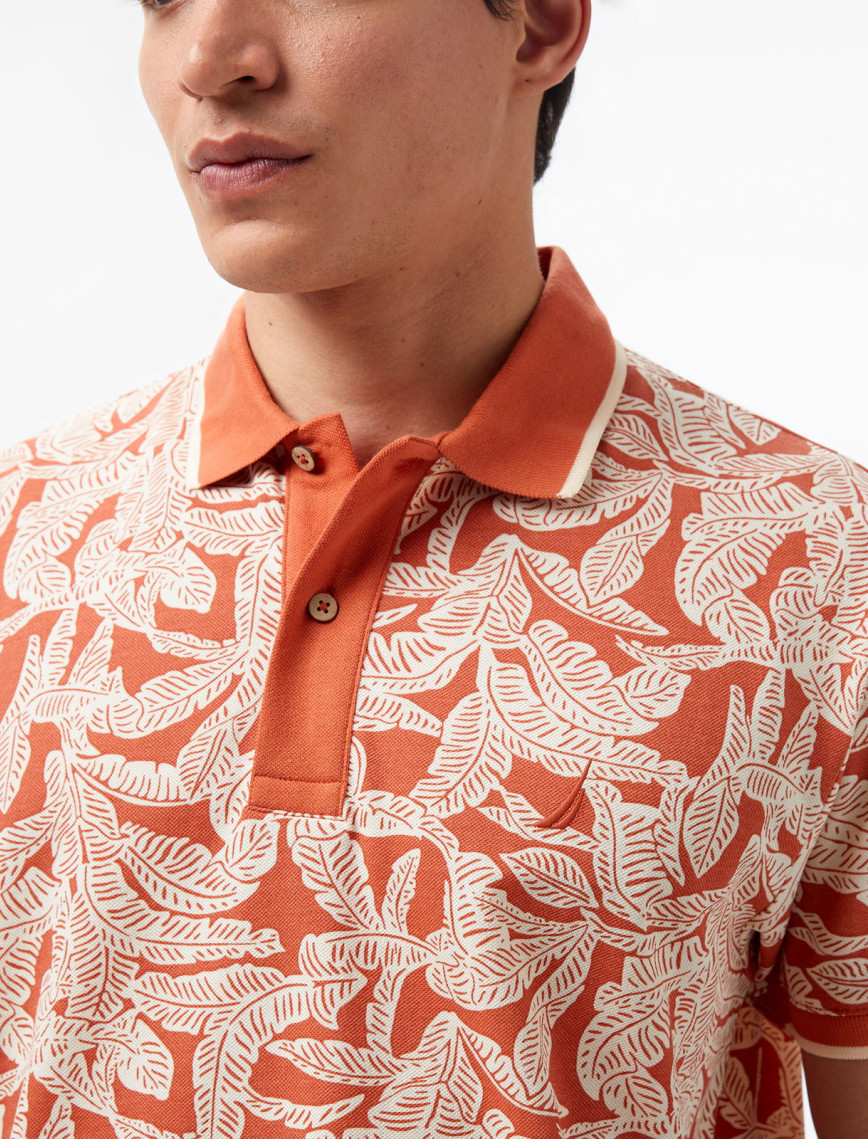 Nautica Erkek Turuncu Classic Fit Kısa Kollu Baskılı Polo Nautica Erkek Turuncu Classic Fit Kısa Kollu Baskılı Polo