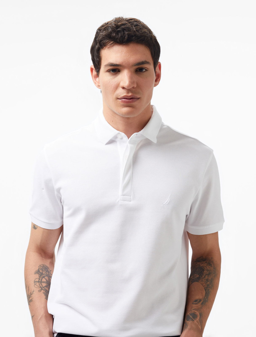 Nautica Erkek Beyaz Slim Fit Kısa Kollu Polo Nautica Erkek Beyaz Slim Fit Kısa Kollu Polo