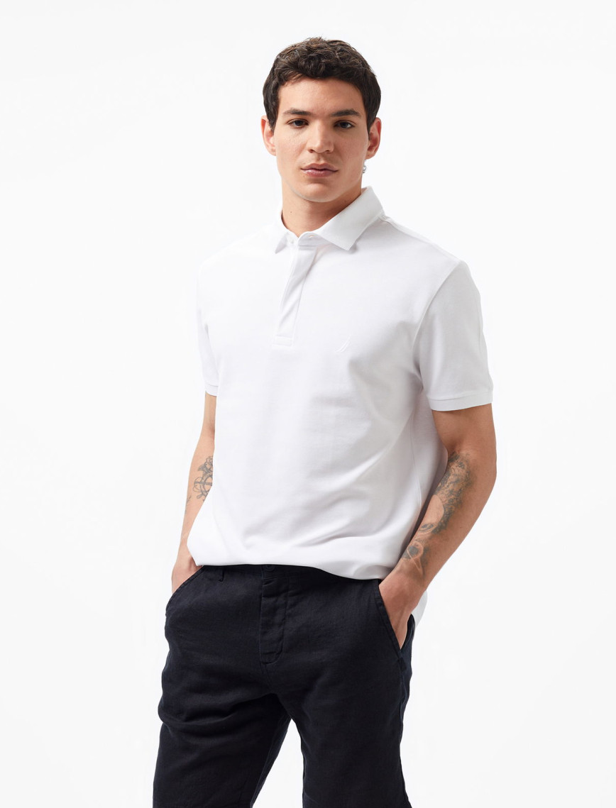 Nautica Erkek Beyaz Slim Fit Kısa Kollu Polo Nautica Erkek Beyaz Slim Fit Kısa Kollu Polo