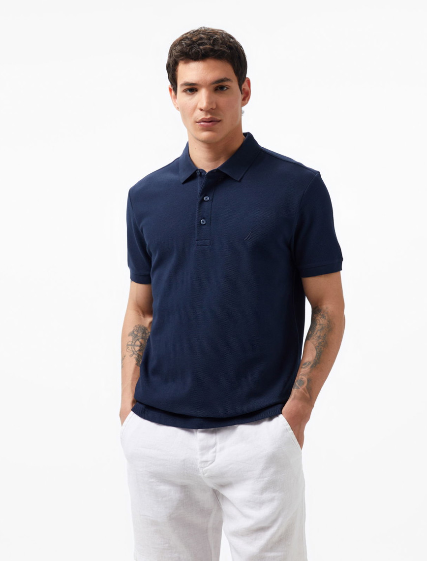 Nautica Erkek Beyaz Slim Fit Kısa Kollu Polo Nautica Erkek Beyaz Slim Fit Kısa Kollu Polo