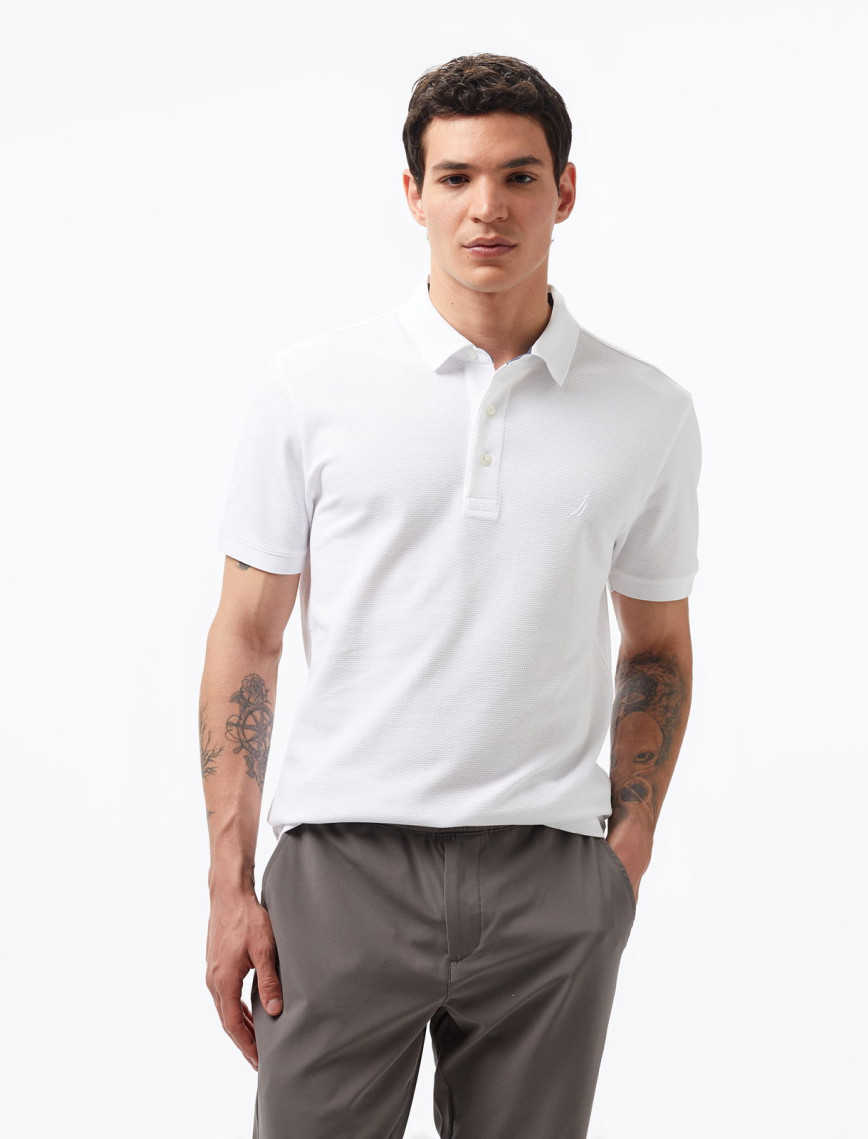 Nautica Erkek Beyaz Slim Fit Kısa Kollu Polo Nautica Erkek Beyaz Slim Fit Kısa Kollu Polo