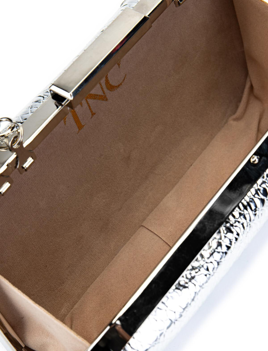 Tamer Tanca Kadın Vegan Gümüş Abiye Çanta