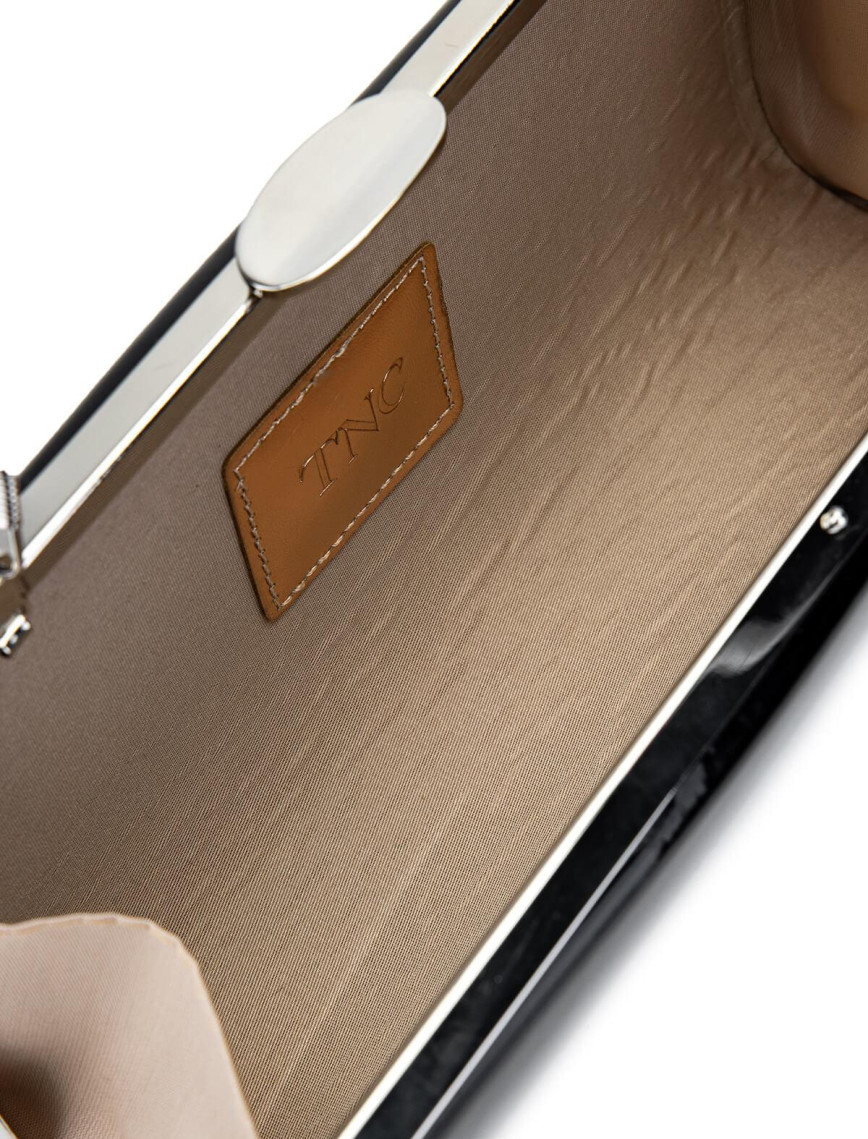 Tamer Tanca Kadın Vegan Siyah Rugan Abiye Çanta Tamer Tanca Kadın Vegan Siyah Rugan Abiye Çanta