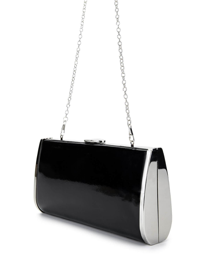 Tamer Tanca Kadın Vegan Siyah Rugan Abiye Çanta Tamer Tanca Kadın Vegan Siyah Rugan Abiye Çanta