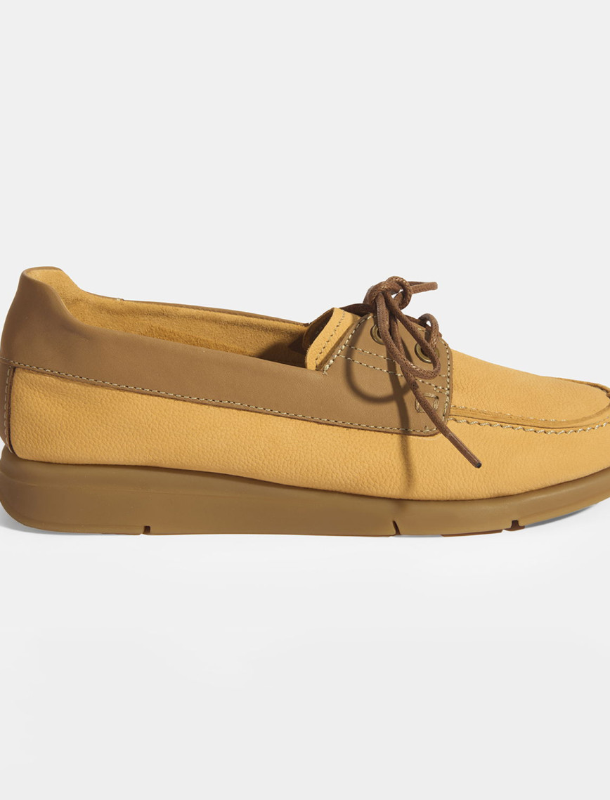 Kadın Sarı Bağcık Detaylı DesaComfort Nubuk Günlük Ayakkabı Kadın Sarı Bağcık Detaylı DesaComfort Nubuk Günlük Ayakkabı