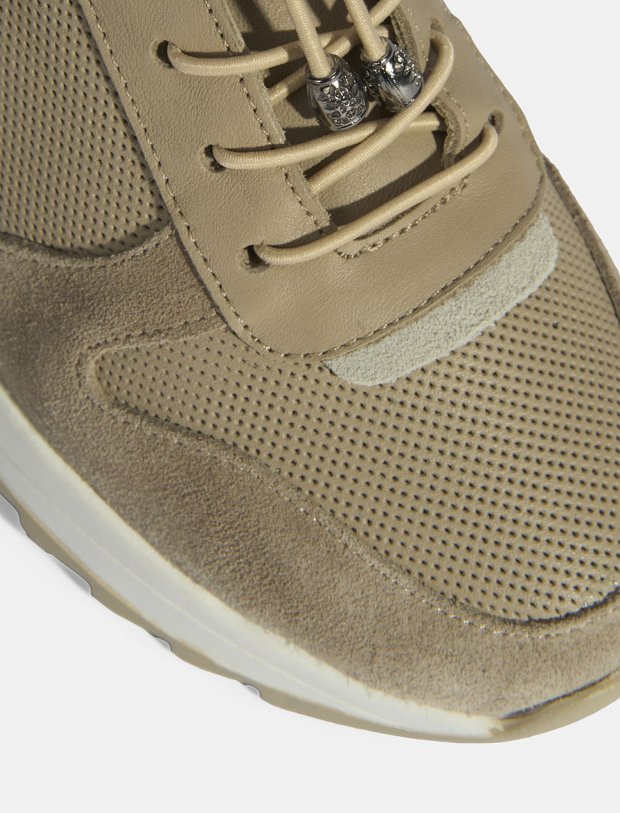 Kadın Vizon Bağcıklı Deri Detaylı Spor Ayakkabı Kadın Vizon Bağcıklı Deri Detaylı Spor Ayakkabı