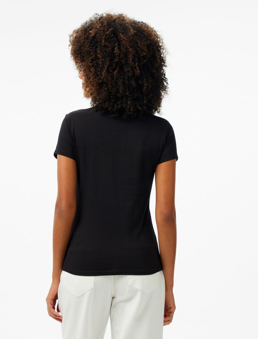 Calvin Klein Slim Kadın Siyah T-Shirt Calvin Klein Slim Kadın Siyah T-Shirt