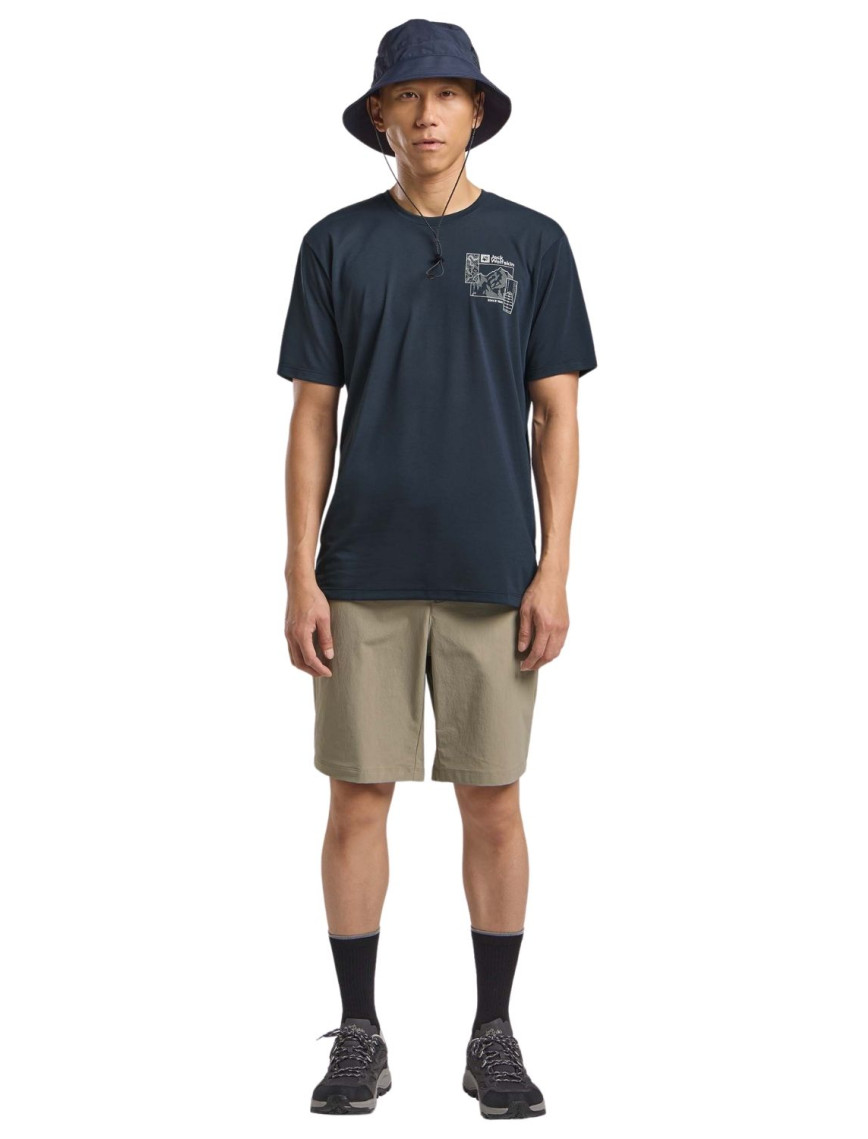 Jack Wolfskin Vonnan Graphic T Erkek Gri Tişört Jack Wolfskin Vonnan Graphic T Erkek Gri Tişört