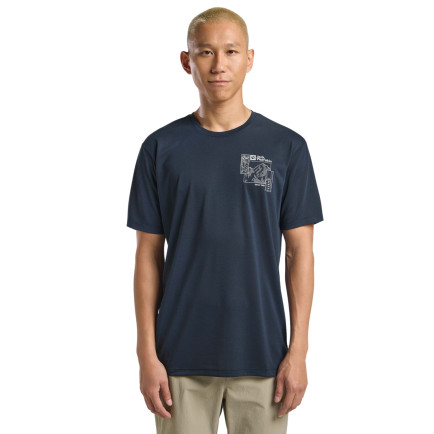 Jack Wolfskin Vonnan Graphic T Erkek Gri Tişört