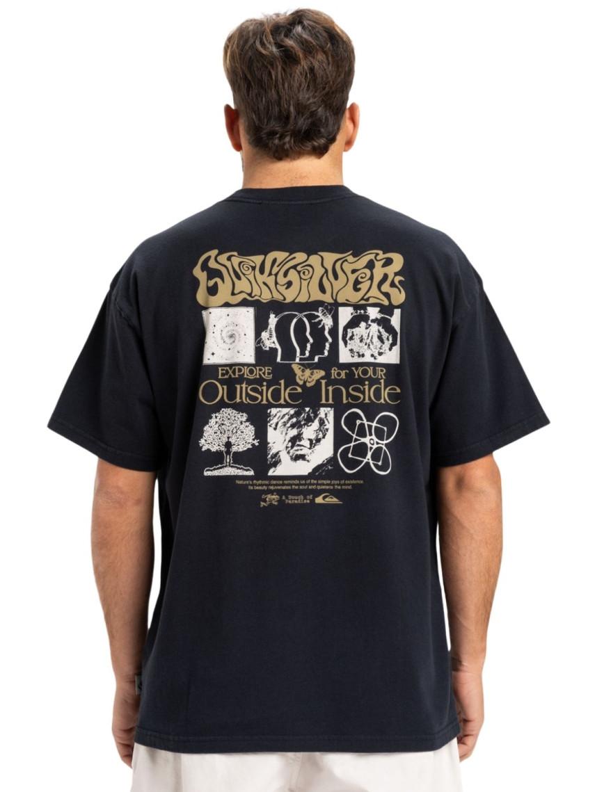 Quiksilver Hw Outside Inside Erkek Siyah Tişört
