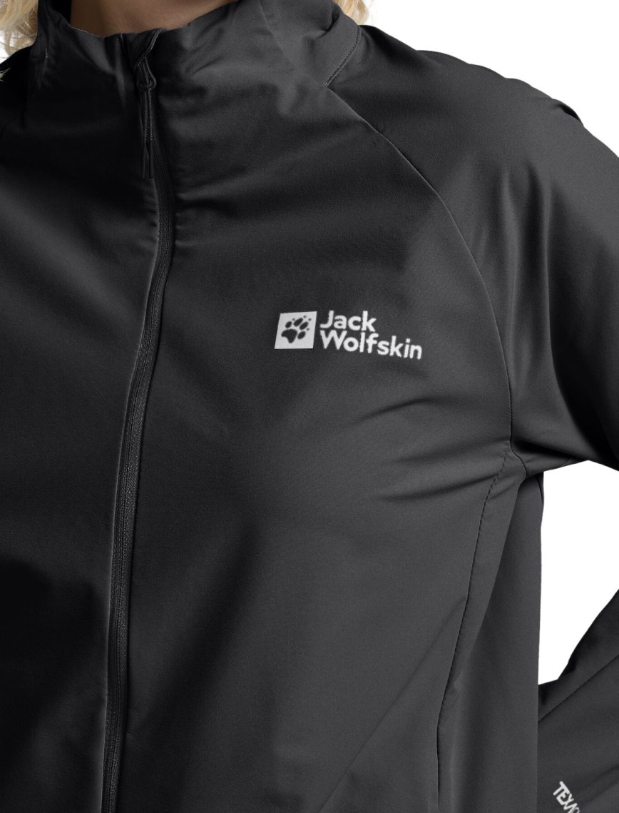 Jack Wolfskin Prelight Stride Kadın Siyah Outdoor Ceketi Jack Wolfskin Prelight Stride Kadın Siyah Outdoor Ceketi