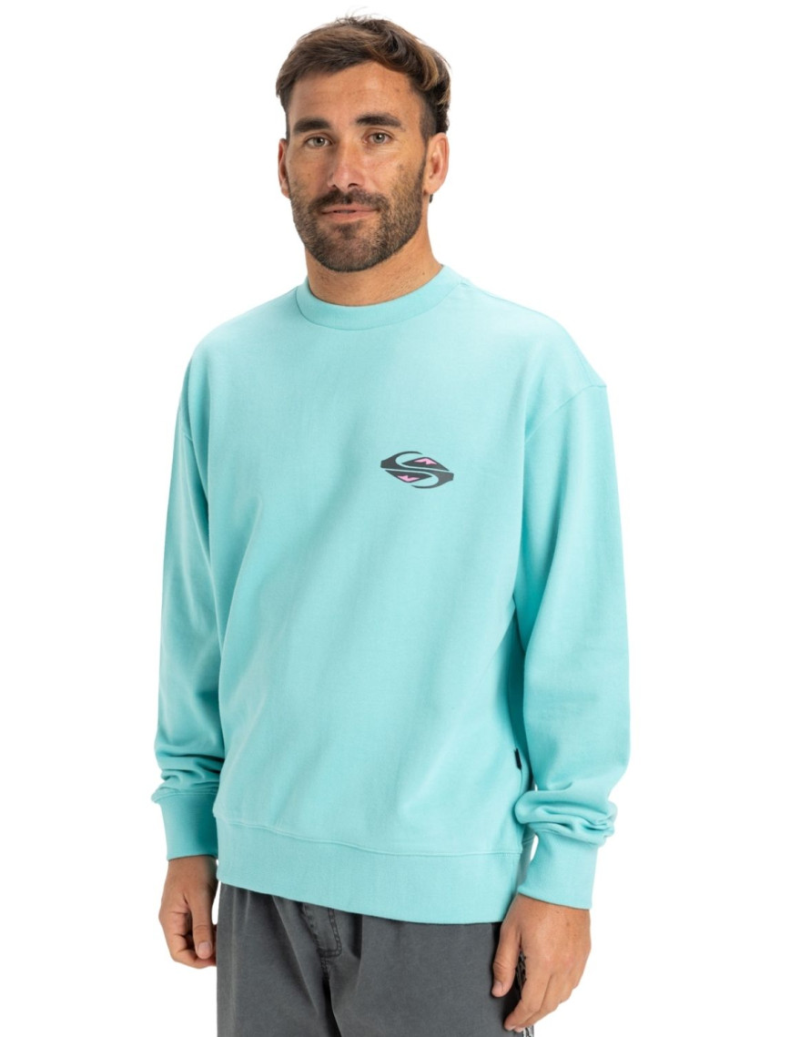 Quiksilver Spin Cycle Crew Erkek Mavi Sweatshirt Quiksilver Spin Cycle Crew Erkek Mavi Sweatshirt