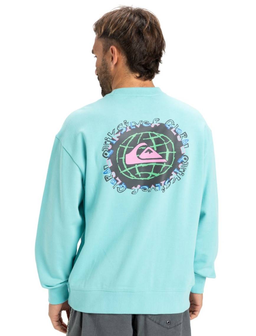 Quiksilver Spin Cycle Crew Erkek Mavi Sweatshirt Quiksilver Spin Cycle Crew Erkek Mavi Sweatshirt